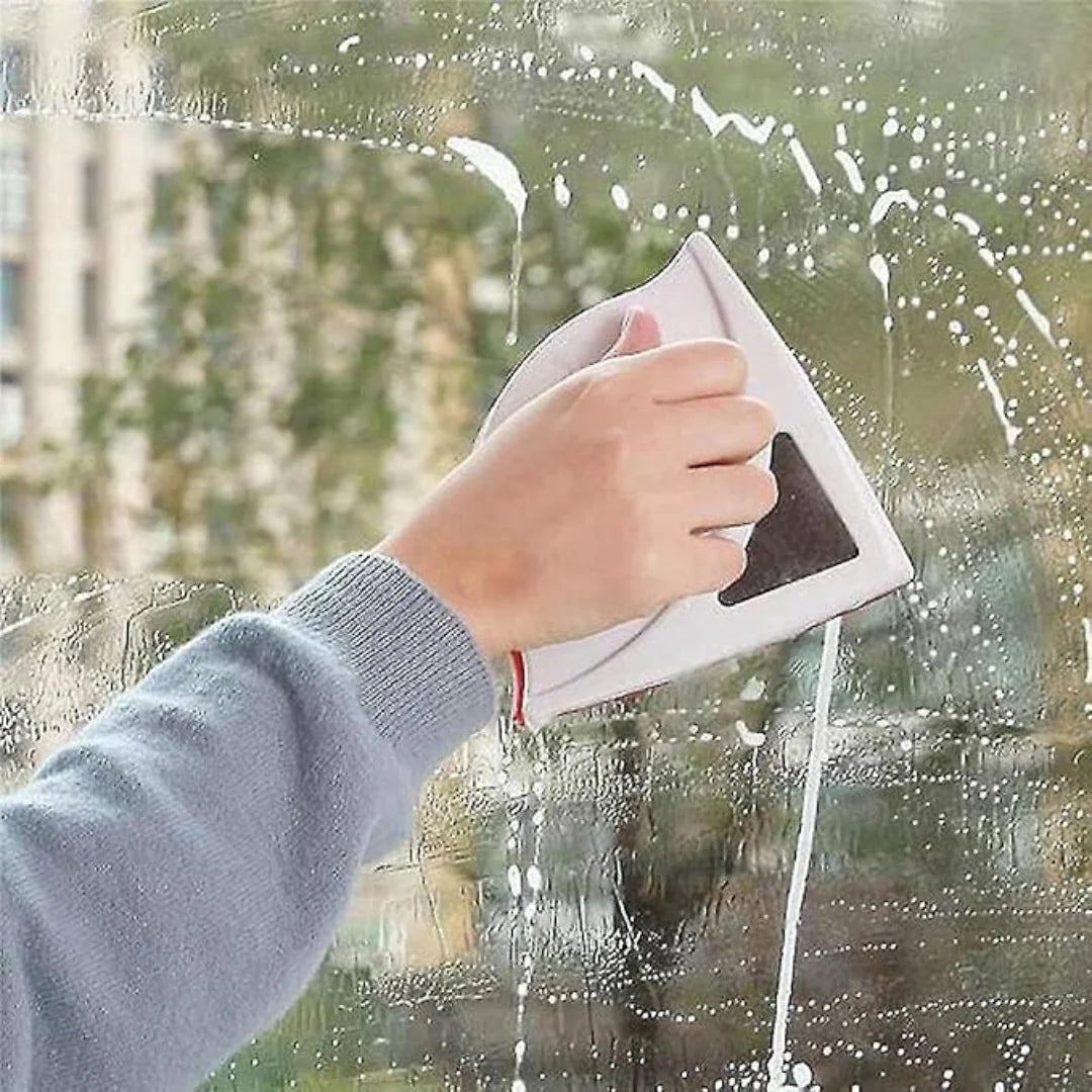 Triangle Magnetic Double-Sided Window Cleaner – Safe & Effortless High-Rise Cleaning